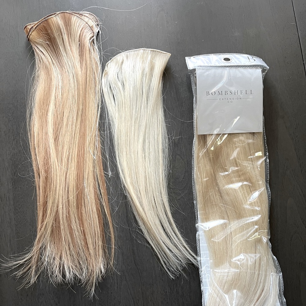 Brand New, never used- Bombshell Hand-Tied Extensions 13 wefts total!